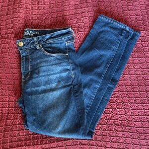 American Eagle Outfitters Women's Dark Blue Skinny Jeans
